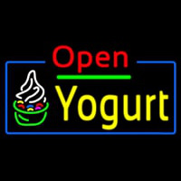 Red Open Yogurt Neon Sign