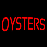 Red Oysters Block Neon Sign