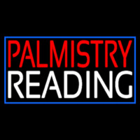 Red Palmistry White Reading Neon Sign