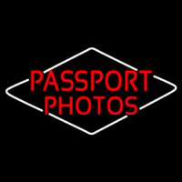 Red Passport Photos Neon Sign