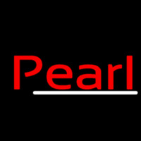 Red Pearl White Line Neon Sign