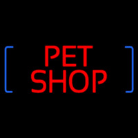 Red Pet Shop Block Neon Sign