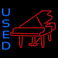 Red Piano Logo Blue Used 1 Neon Sign