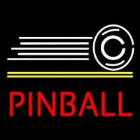 Red Pinball With Logo Neon Sign