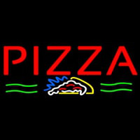 Red Pizza Logo Neon Sign