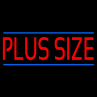 Red Plus Size Blue Lines Neon Sign