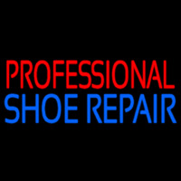Red Professional Blue Shoe Repair Neon Sign
