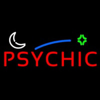 Red Psychic Block Logo Neon Sign