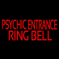 Red Psychic Entrance Ring Bell Neon Sign