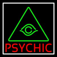 Red Psychic Green Logo Neon Sign