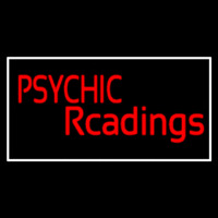 Red Psychic Readings And Blue Border Neon Sign