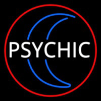 Red Psychic White Logo Neon Sign