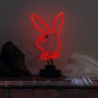 Red Rabbit Desktop Neon Sign