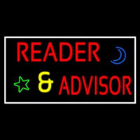 Red Reader Advisor With Border Neon Sign
