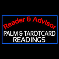 Red Reader And Advisor White Palm And Tarot Card Readings Neon Sign