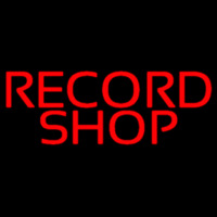 Red Record Shop Block 1 Neon Sign
