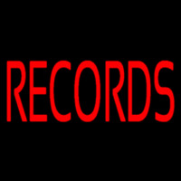 Red Records Block Neon Sign