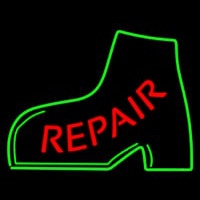 Red Repair Green Boot Neon Sign