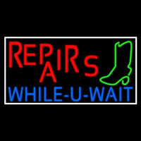 Red Repairs Blue While You Wait Neon Sign