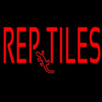 Red Reptiles Block 2 Neon Sign