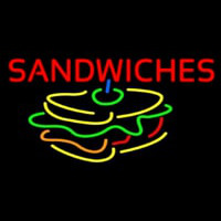 Red Sandwiches Neon Sign