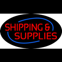 Red Shipping Supplies Deco Style Neon Sign