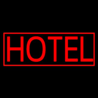 Red Simple Hotel Neon Sign