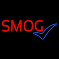 Red Smog Blue Check Logo 1 Neon Sign