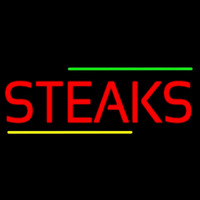 Red Steaks Neon Sign