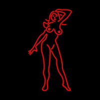 Red Strip Club Girl Neon Sign