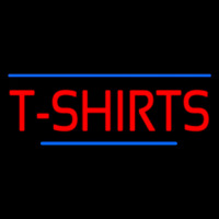 Red T Shirts Blue Lines Neon Sign