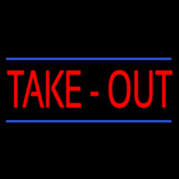 Red Take Out Neon Sign