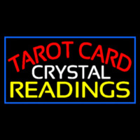 Red Tarot Card Crystal Readings Neon Sign