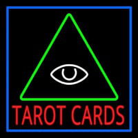 Red Tarot Cards Logo Neon Sign