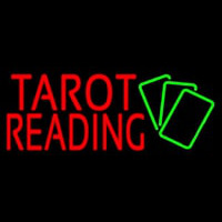 Red Tarot Reading Green Cards Neon Sign