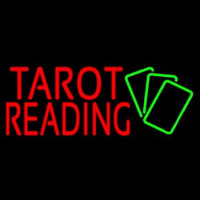 Red Tarot Reading Green Cards Neon Sign