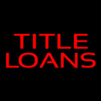 Red Title Loans Neon Sign