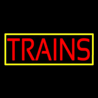 Red Trains Neon Sign