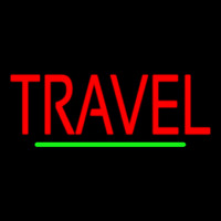Red Travel Green Line Neon Sign
