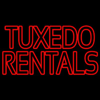 Red Tu edo Rentals Neon Sign