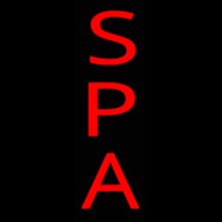 Red Vertical Spa Neon Sign