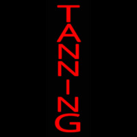 Red Vertical Tanning Neon Sign