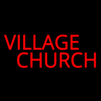 Red Village Church Neon Sign