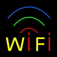 Red Wifi Block Neon Sign