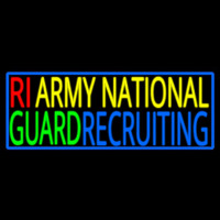 Ri Army National Guard Recruiting Neon Sign