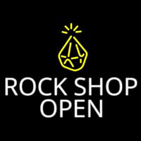 Rock Shop Open Neon Sign