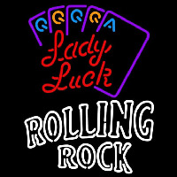 Rolling Rock Lady Luck Series Beer Sign Neon Sign