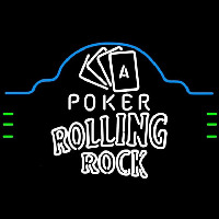 Rolling Rock Poker Ace Cards Beer Sign Neon Sign