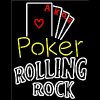 Rolling Rock Poker Ace Series Beer Sign Neon Sign