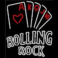 Rolling Rock Poker Series Beer Sign Neon Sign